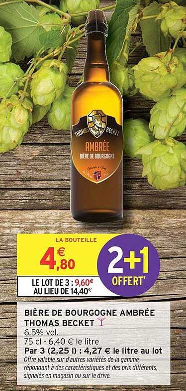 BIÈRE DE BOURGOGNE AMBRÉE THOMAS BECKET