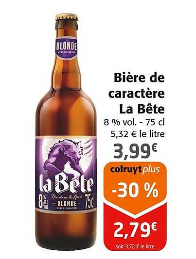 Bière de caractère La Bête