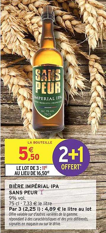 Bière Impérial IPA SANS PEUR
