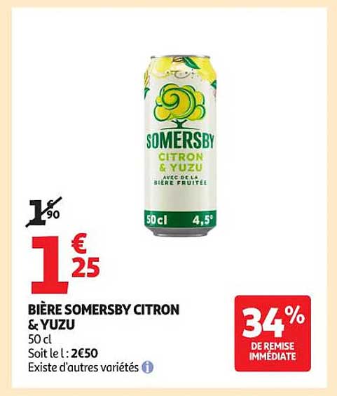 BIÈRE SOMERSBY CITRON & YUZU