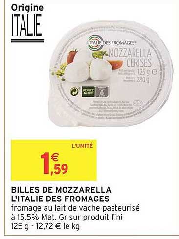 BILLES DE MOZZARELLA L'ITALIE DES FROMAGES