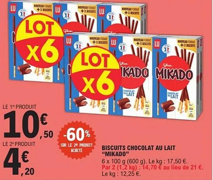 BISCUITS CHOCOLAT AU LAIT “MIKADO”