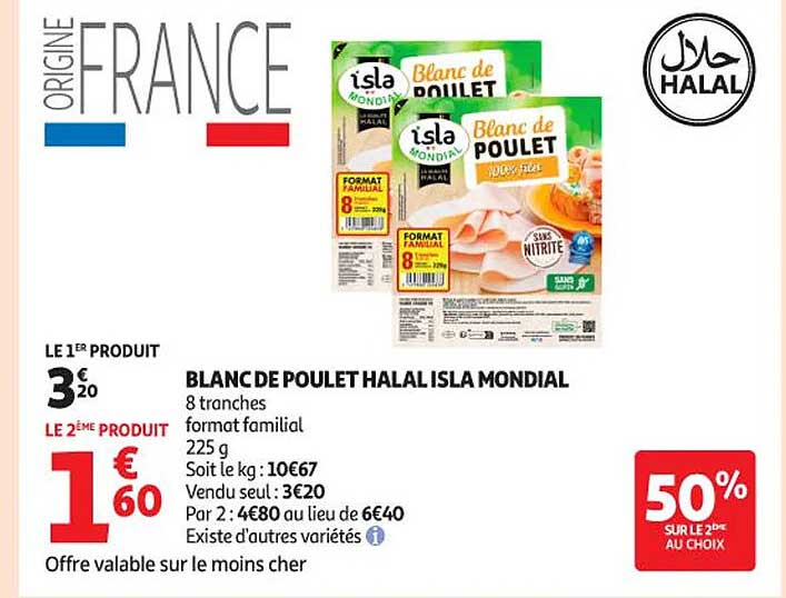BLANC DE POULET HALAL ISLA MONDIAL