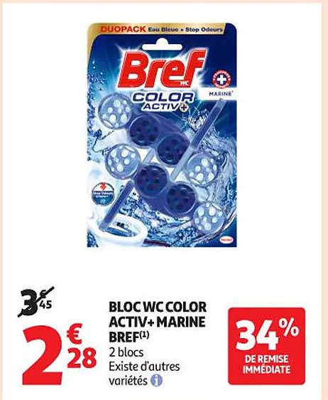 BLOC WC COLOR ACTIV+ MARINE BREF