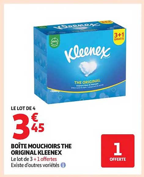 BOÎTE MOUCHOIRS THE ORIGINAL KLEENEX