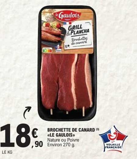 BROCHETTE DE CANARD «LE GAULOIS»