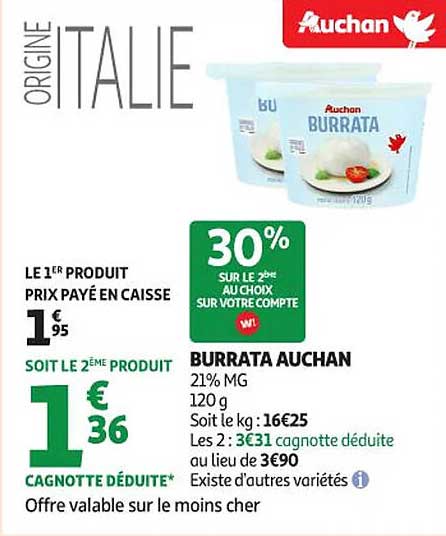 Burrata Auchan