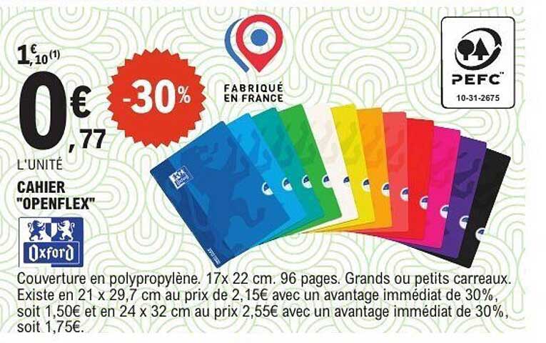 Cahier "OpenFlex" -30%