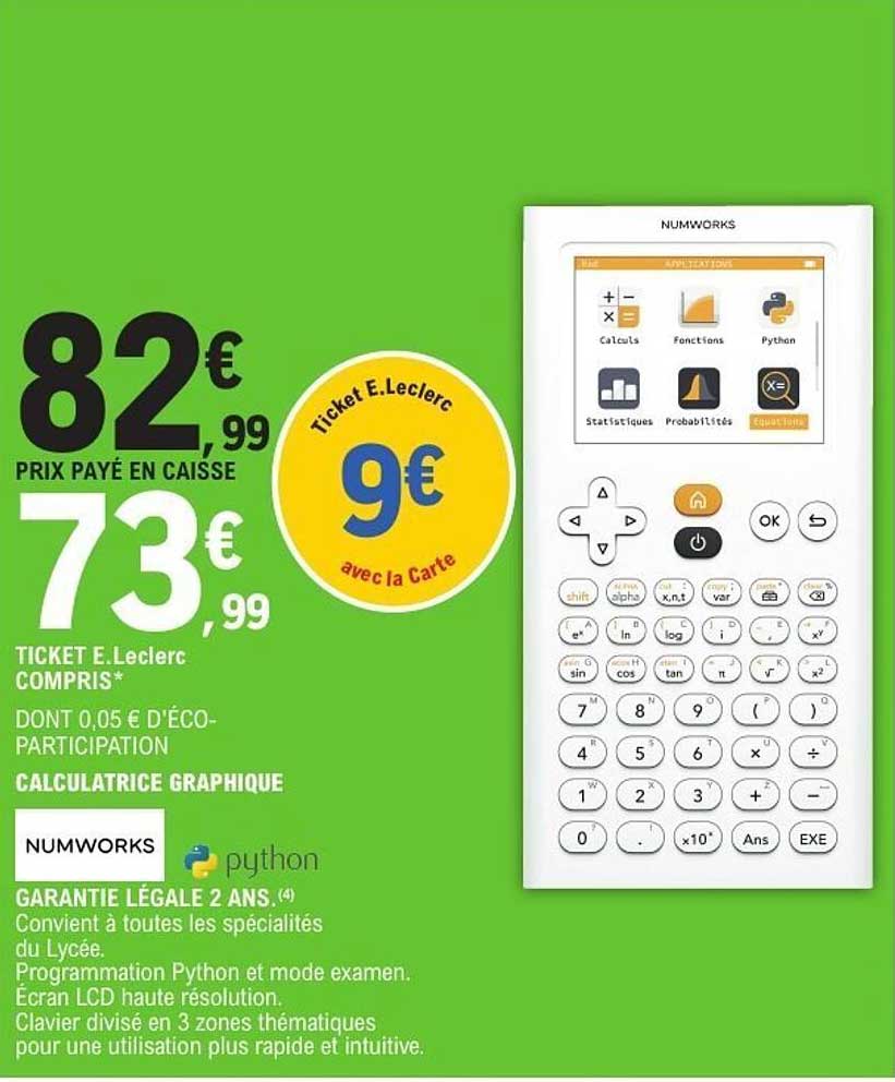 CALCULATRICE GRAPHIQUE NUMWORKS