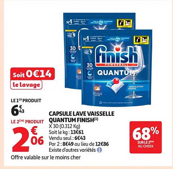 CAPSULE LAVE VAISSELLE QUANTUM FINISH