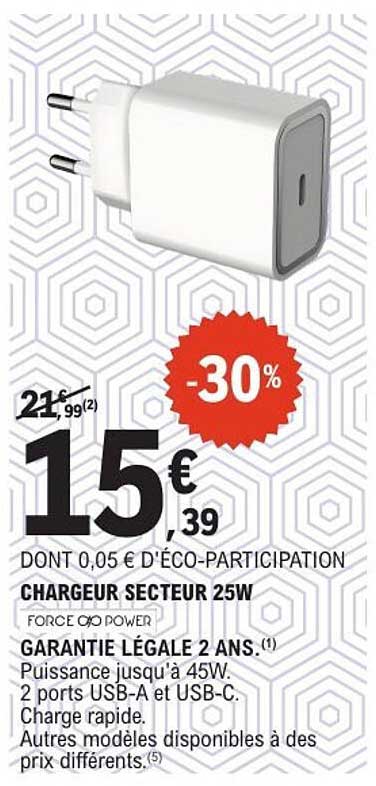 CHARGEUR SECTEUR 25W
