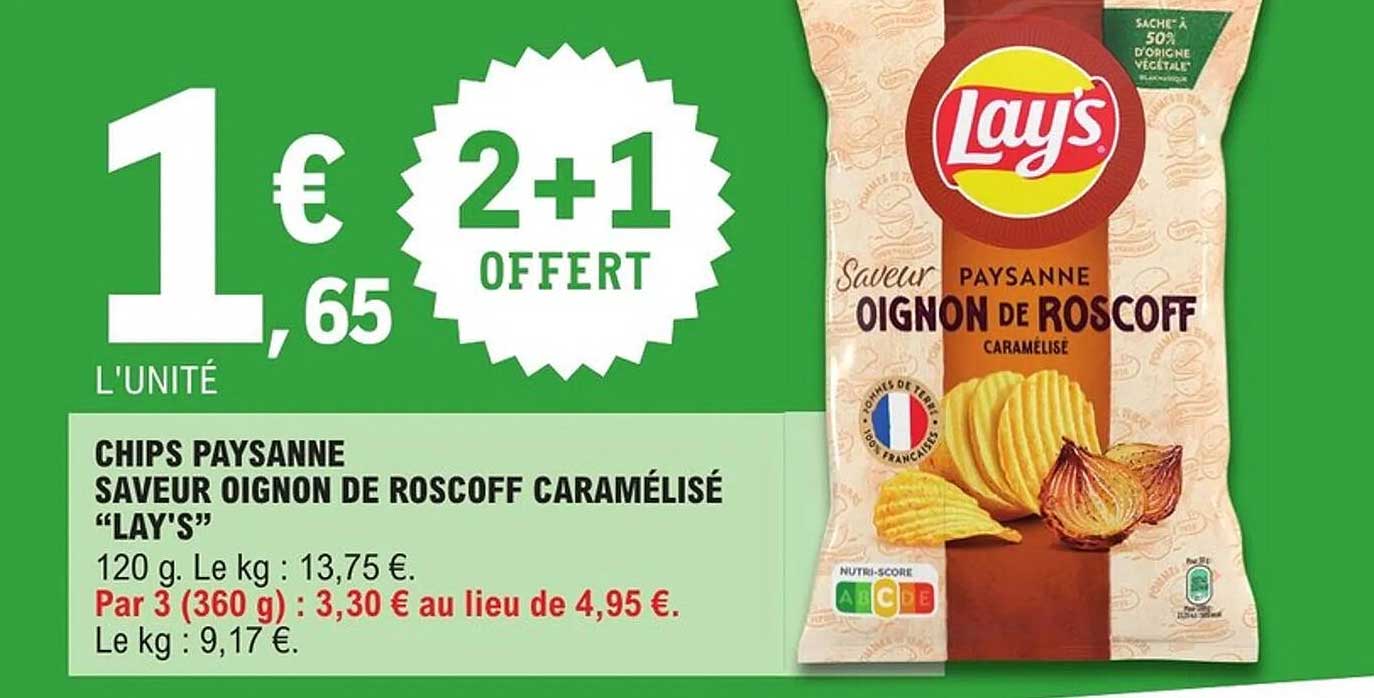 CHIPS PAYSANNE SAVEUR OIGNON DE ROSCOFF CARAMÉLISÉ "LAY'S"