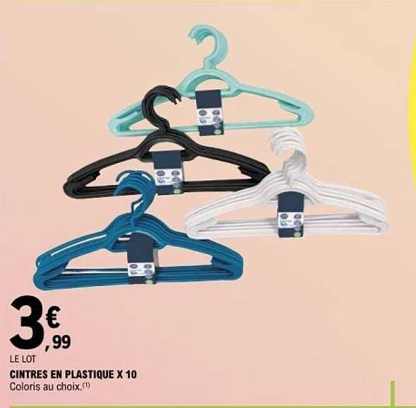 CINTRES EN PLASTIQUE X 10