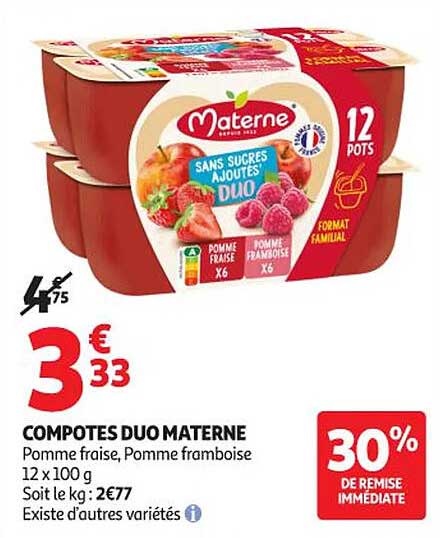 COMPOTES DUO MATERNELLE