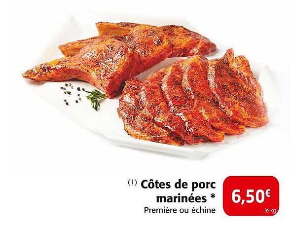 Côtes de porc marinées *
