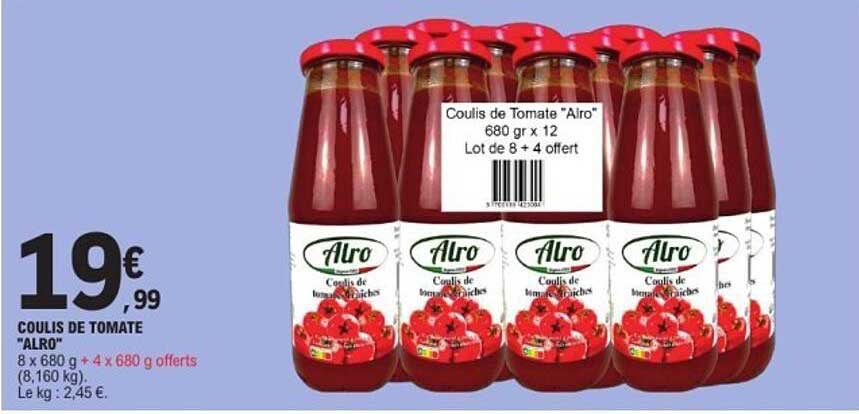 COULIS DE TOMATE "ALRO"