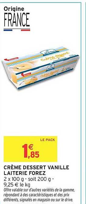 CRÈME DESSERT VANILLE LAITERIE FORES