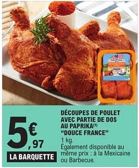 DÉCOUPES DE POULET AVEC PARTIE DE DOS AU PAPRIKA “DOUCE FRANCE”