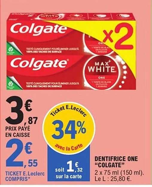 DENTIFRICE ONE “COLGATE”