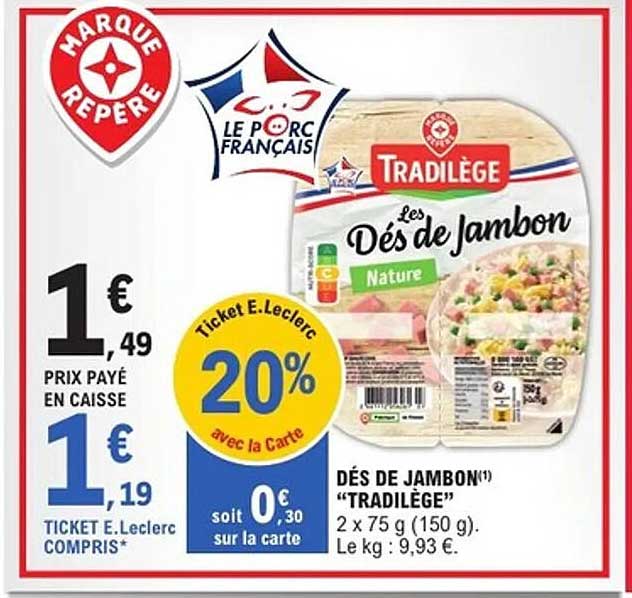 DÉS DE JAMBON "TRADILÈGE"