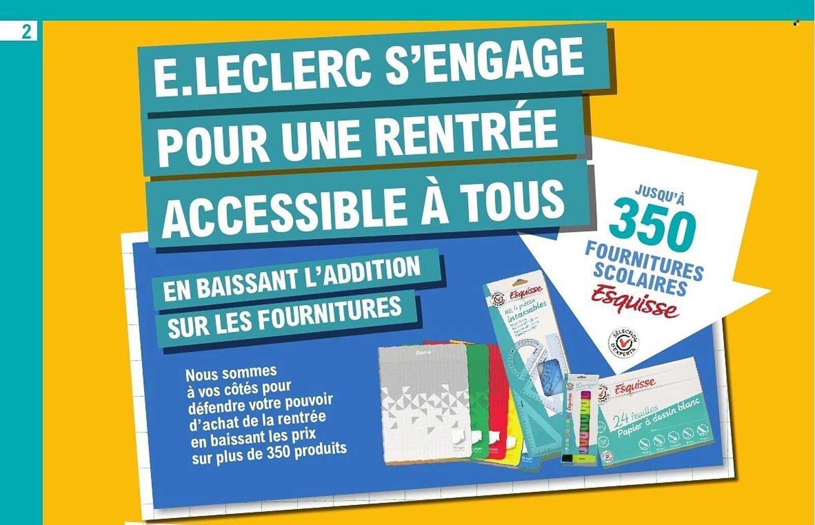 E.LECLERC S'ENGAGE POUR UNE RENTRÉE ACCESSIBLE À TOUS