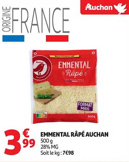 EMMENTAL RÂPÉ AUCHAN