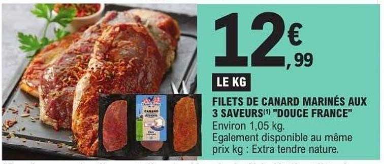 FILETS DE CANARD MARINÉS AUX 3 SAVEURS "DOUCE FRANCE"