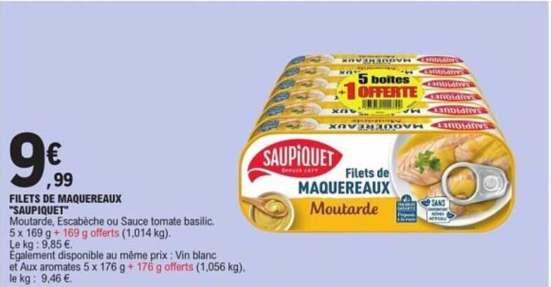 FILETS DE MAQUEREAUX "SAUPIQUET"