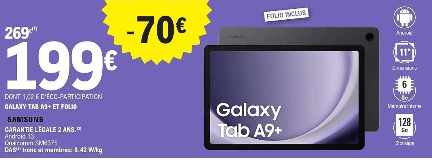 GALAXY TAB A9+ ET FOLIO