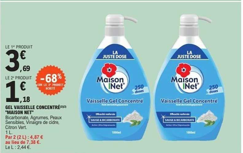 Gel Vaisselle Concentré "MAISON NET"