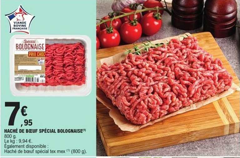 HACHÉ DE BOEUF SPÉCIAL BOLOGNAISE