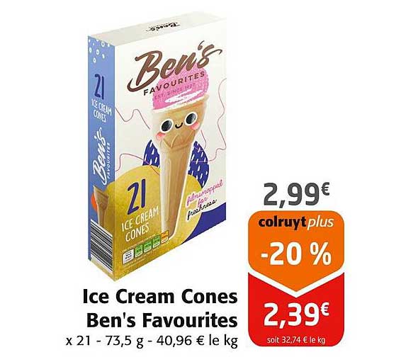 Ice Cream Cones Ben's Favourites