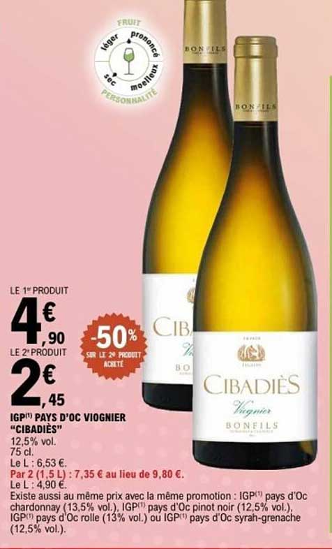 IGP¹ PAYS D'OC VIOGNIER "CIBADIES"