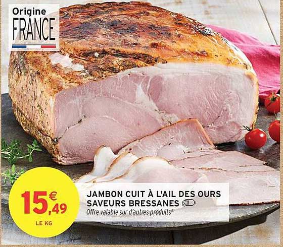 JAMBON CUIT À L'AIL DES OURS SAVEURS BRESSANES