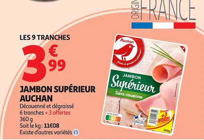 JAMBON SUPÉRIEUR AUCHAN