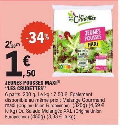 JEUNES POUSSES MAXI "LES CRUDETTES"