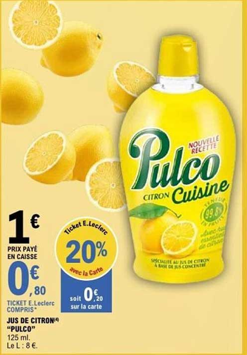 JUS DE CITRON "PULCO" 125 ML