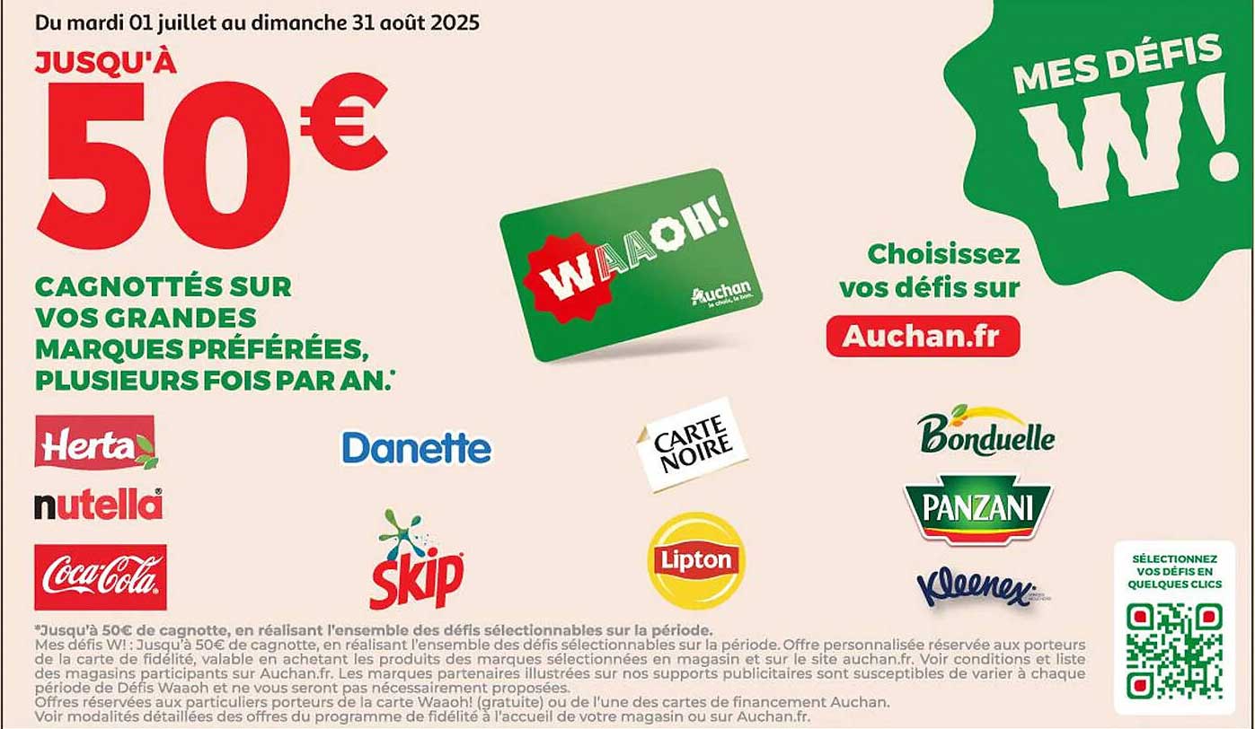 Jusqu'à 50€ cagnottés sur vos grandes marques préférées, plusieurs fois par an.