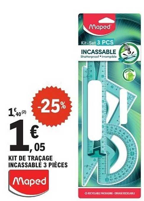 KIT DE TRAÇAGE INCASSABLE 3 PIÈCES