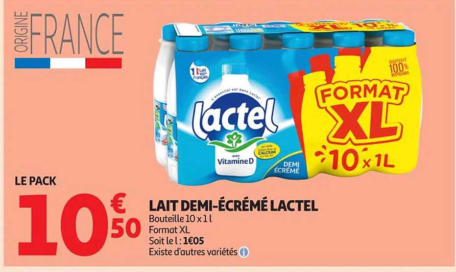 LAIT DEMI-ÉCRÉMÉ LACTEL