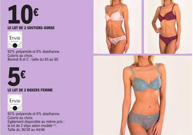 LE LOT DE 2 SOUTIENS-GORGE