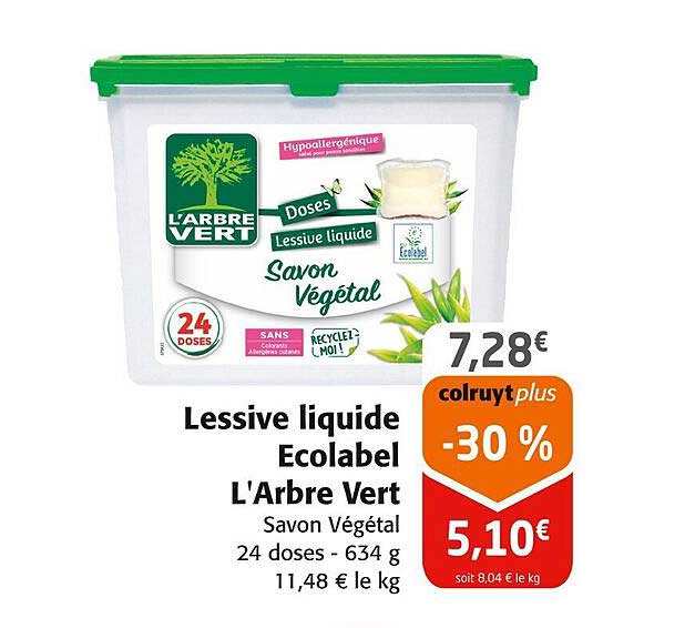 Lessive liquide Ecolabel L'Arbre Vert
