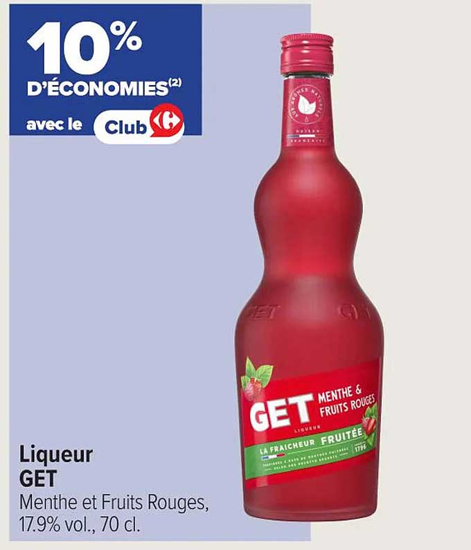 Liqueur GET Menthe et Fruits Rouges