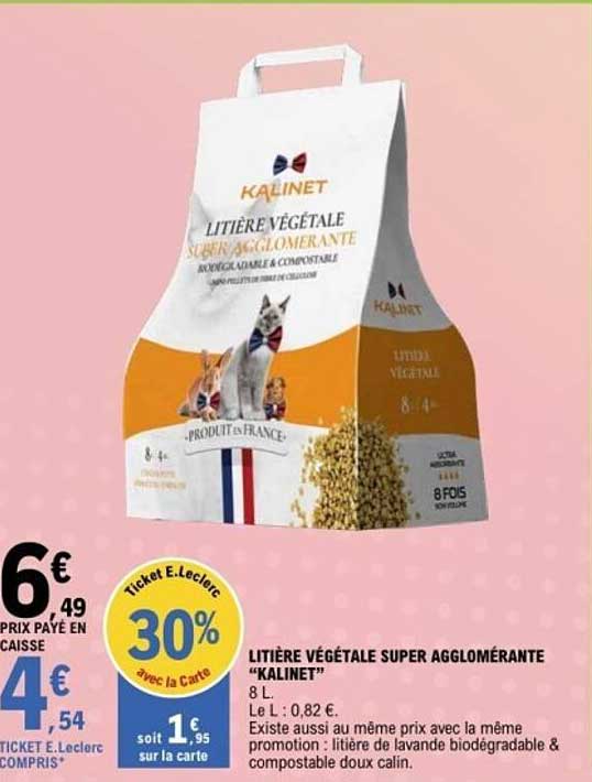 Litière Végétale Super Agglomérante "Kalinat"