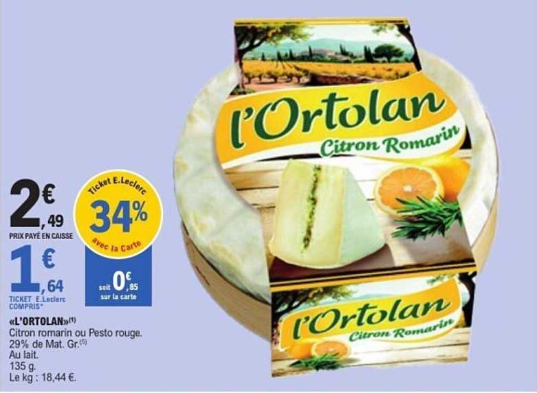 l'Ortolan Citron Romarin
