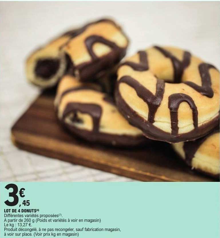 LOT DE 4 DONUTS