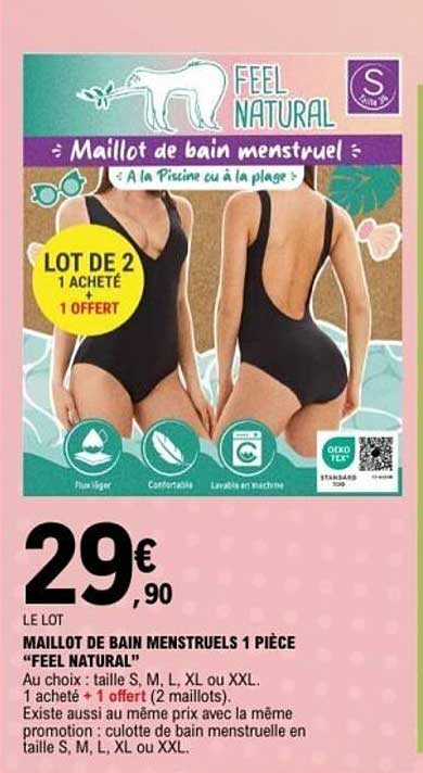 MAILLOT DE BAIN MENSTRUELS 1 PIÈCE "FEEL NATURAL"