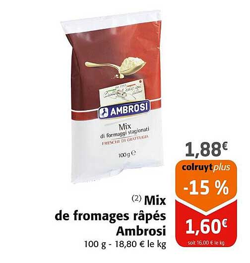 Mix de fromages râpés Ambrosi