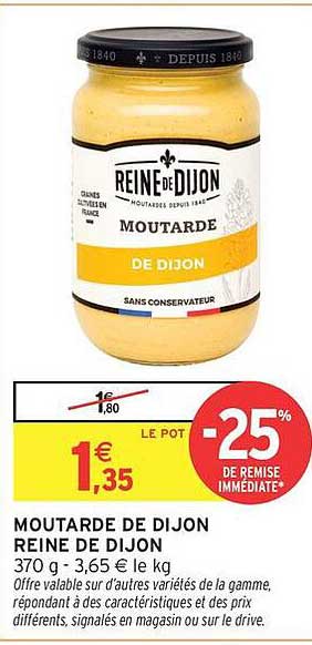 MOUTARDE DE DIJON REINE DE DIJON