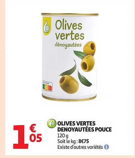OLIVES VERTES DENOYAUTÉES POUCE